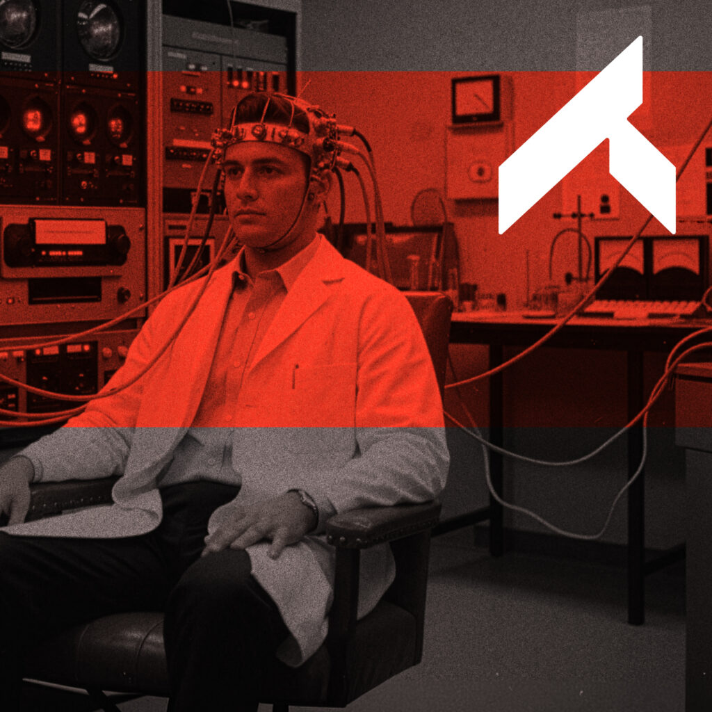 Main in chair hooked to computers